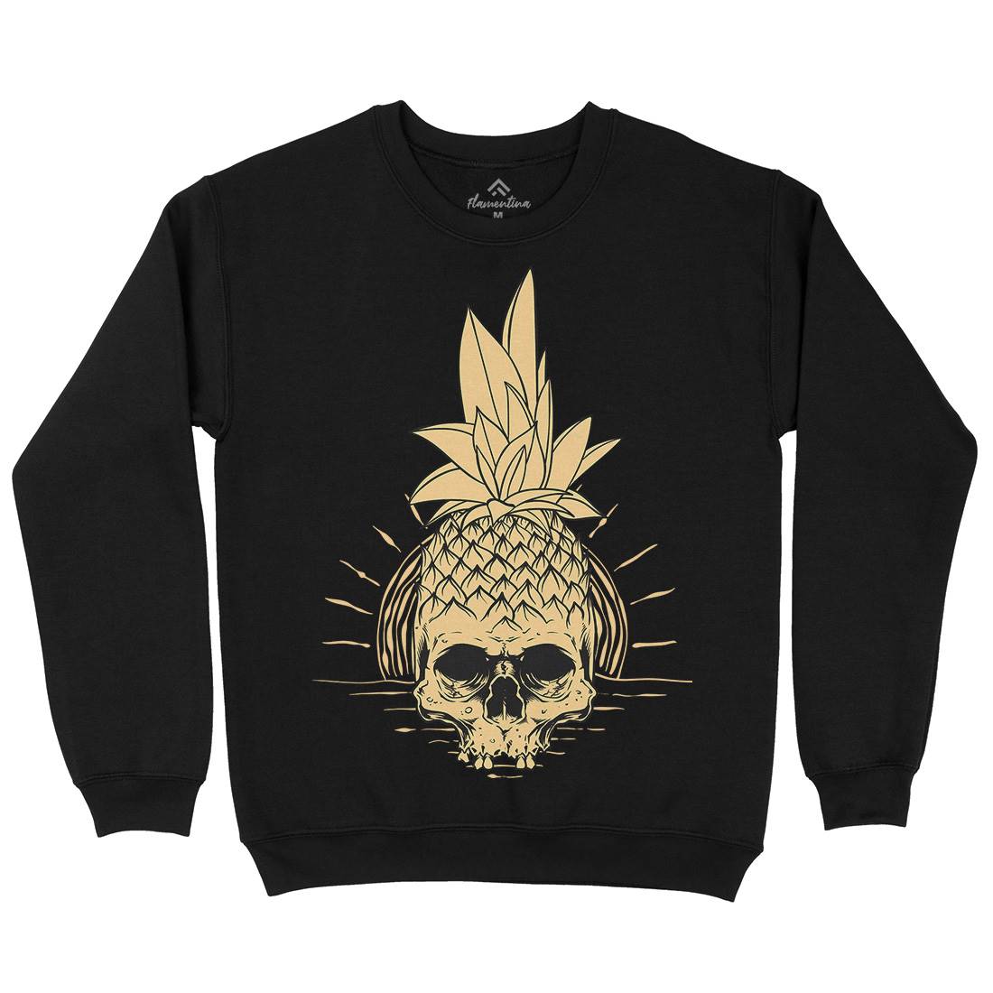Pineapple Skull Mens Crew Neck Sweatshirt Holiday D480