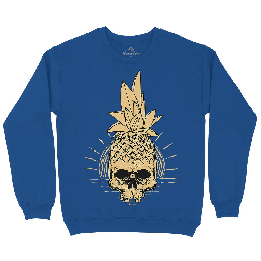 Pineapple Skull Mens Crew Neck Sweatshirt Holiday D480