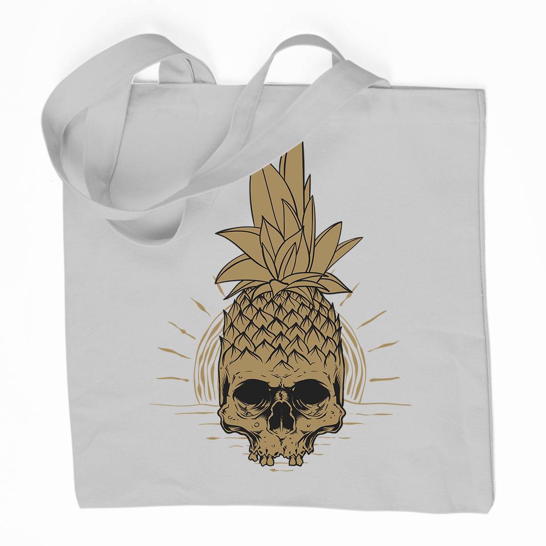 Pineapple Skull Organic Premium Cotton Tote Bag Holiday D480