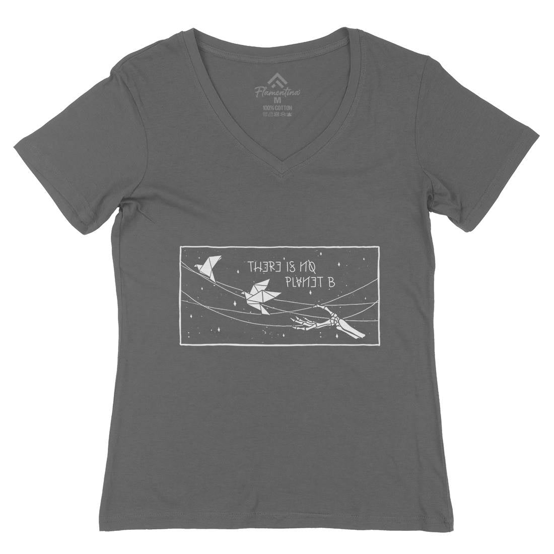 Planet B Womens Organic V-Neck T-Shirt Nature D481