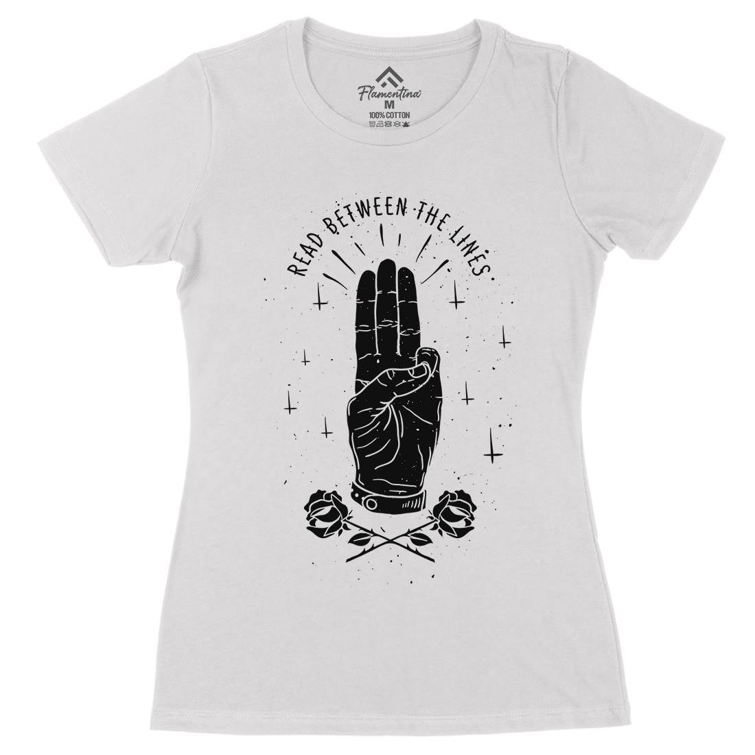 Read Between The Lines Womens Organic Crew Neck T-Shirt Tattoo D483