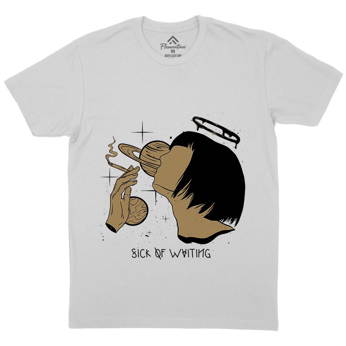 Sick Of Waiting Mens Crew Neck T-Shirt Space D486