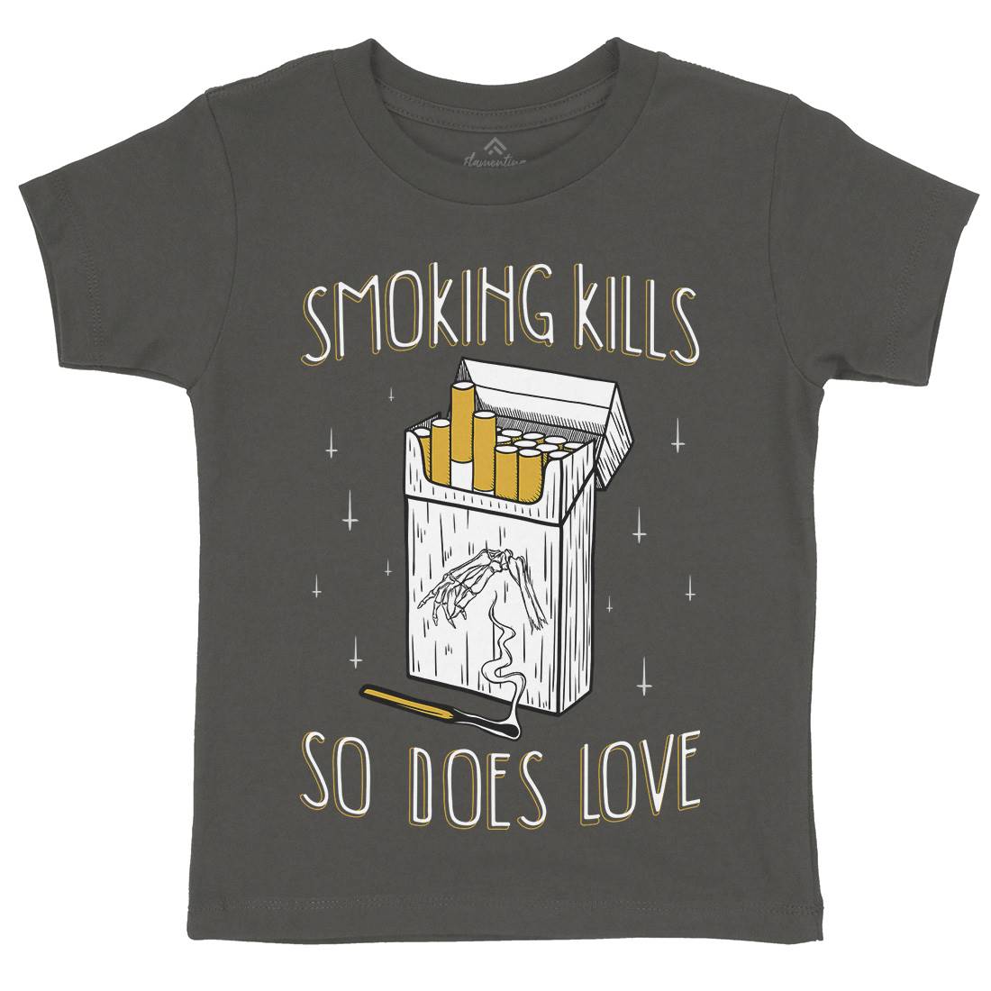 Smoking Kills Kids Organic Crew Neck T-Shirt Quotes D488