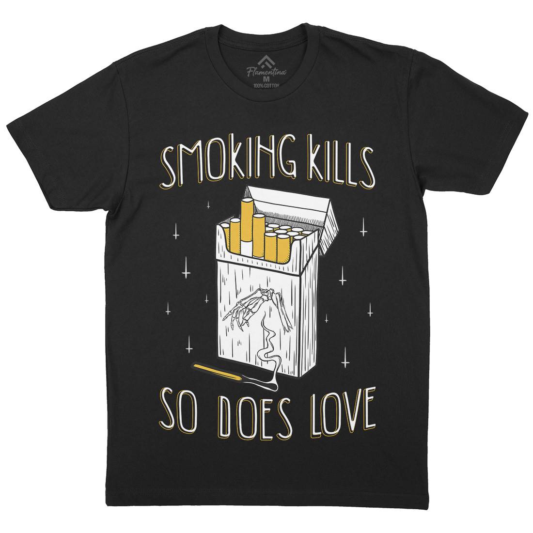 Smoking Kills Mens Crew Neck T-Shirt Quotes D488