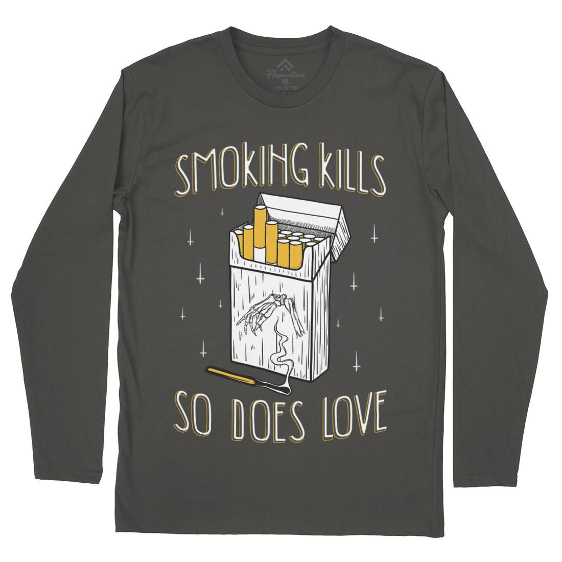 Smoking Kills Mens Long Sleeve T-Shirt Quotes D488