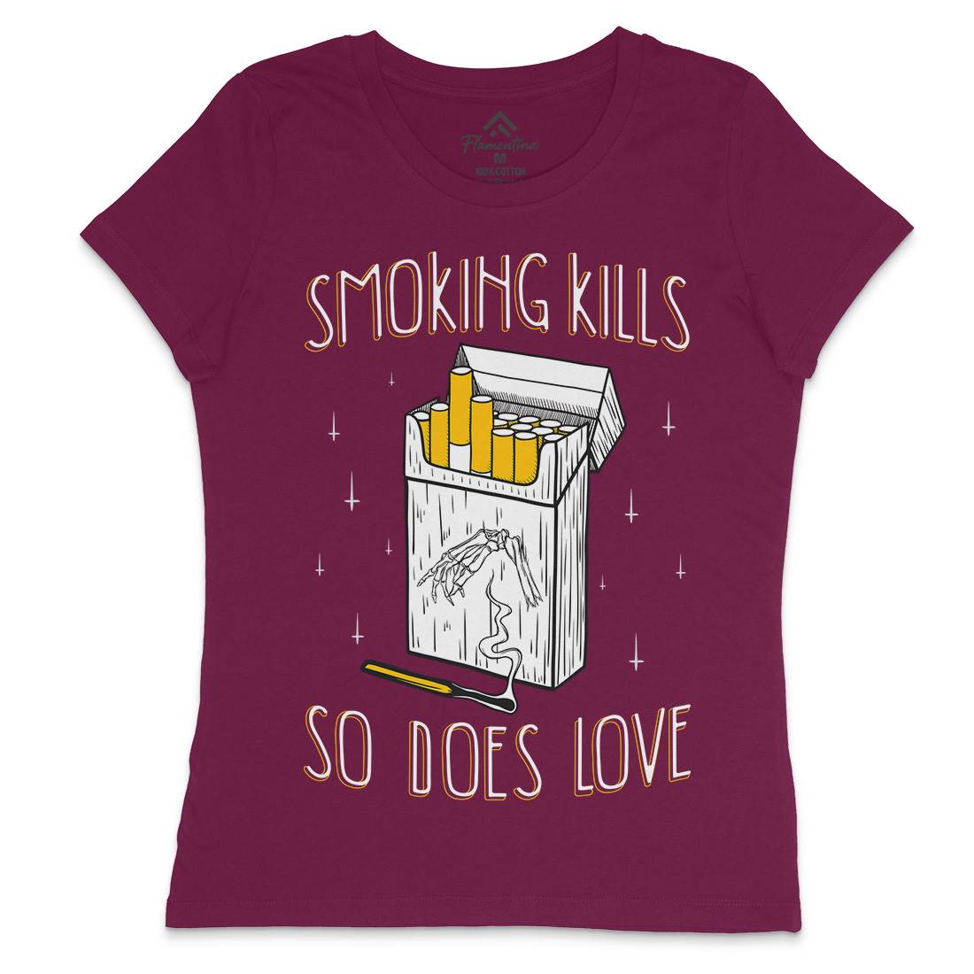Smoking Kills Womens Crew Neck T-Shirt Quotes D488