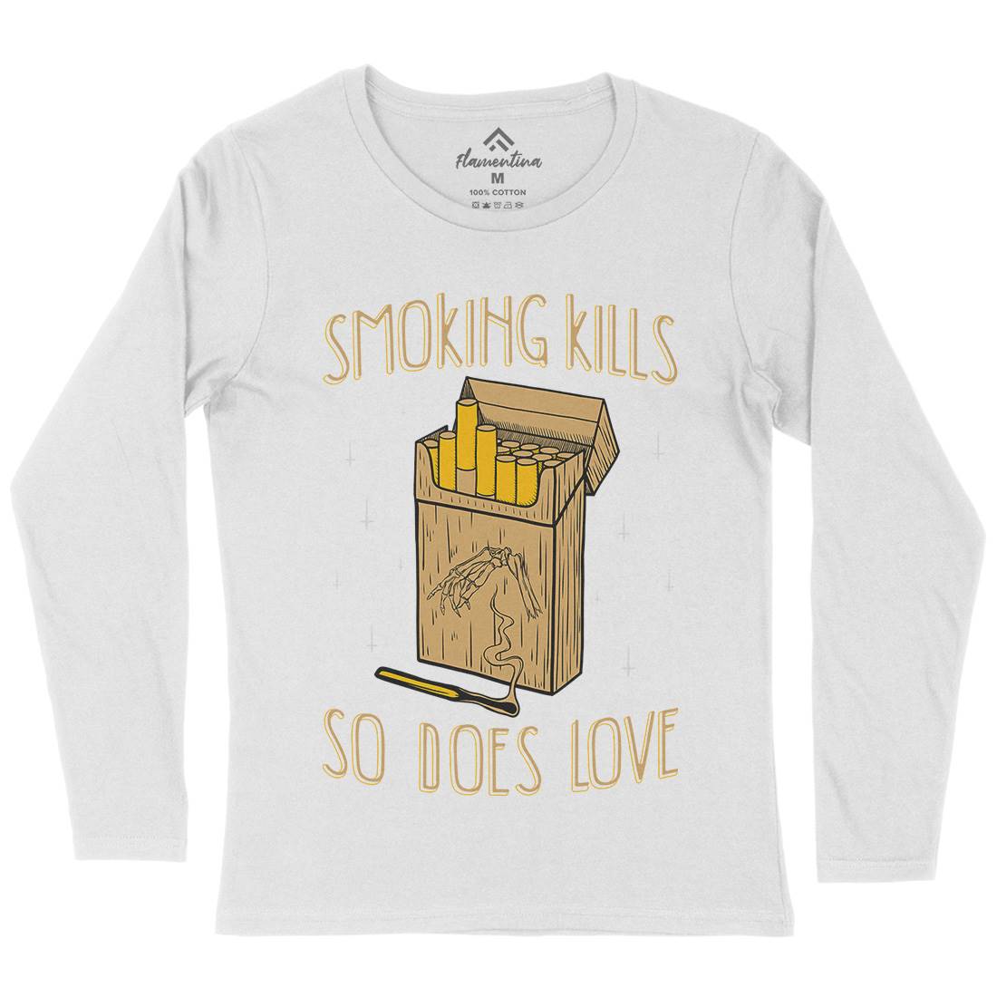 Smoking Kills Womens Long Sleeve T-Shirt Quotes D488