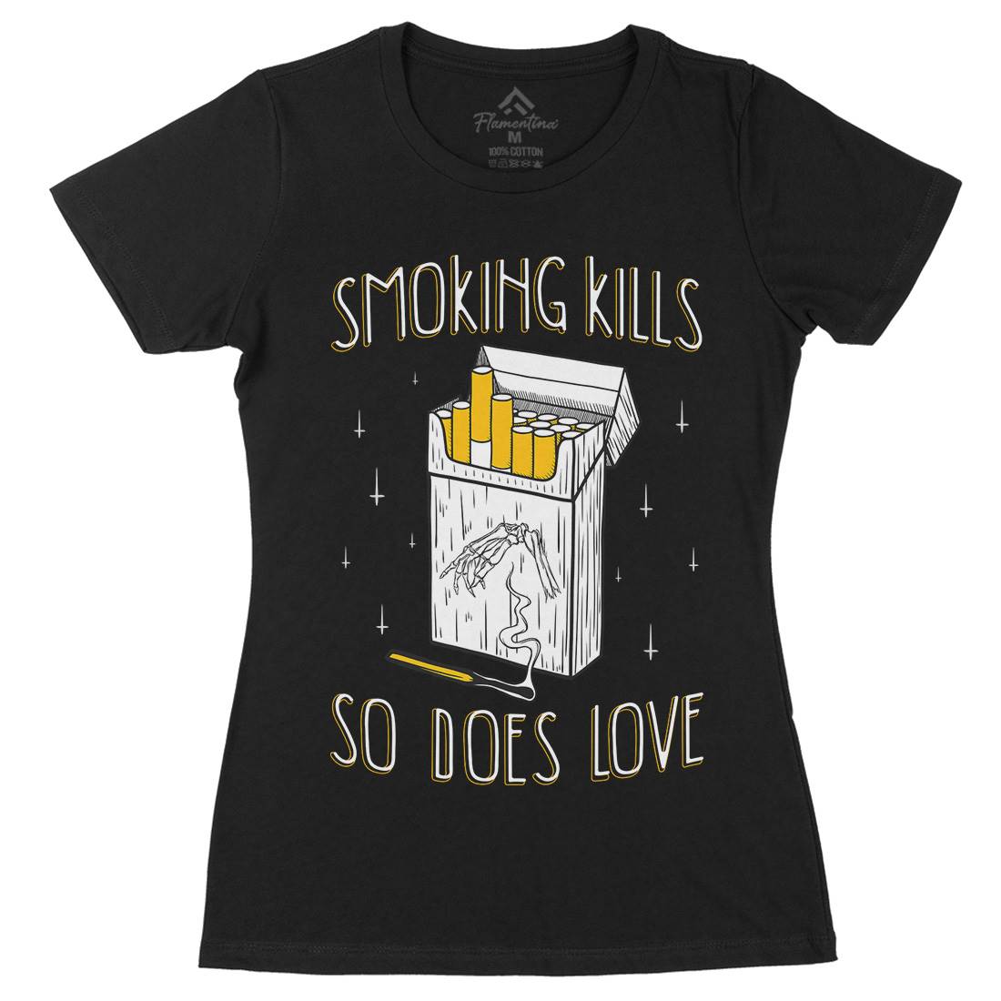 Smoking Kills Womens Organic Crew Neck T-Shirt Quotes D488