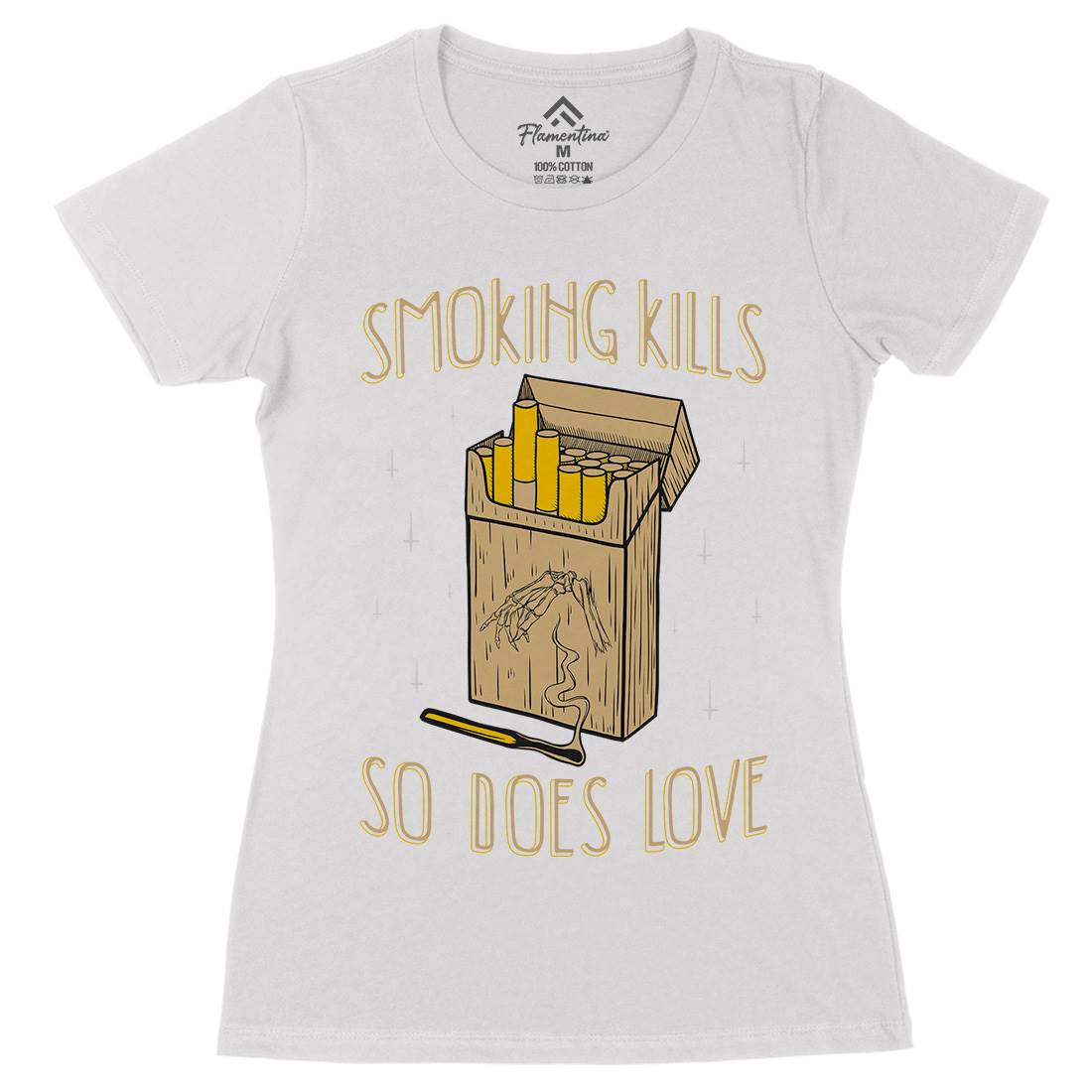Smoking Kills Womens Organic Crew Neck T-Shirt Quotes D488