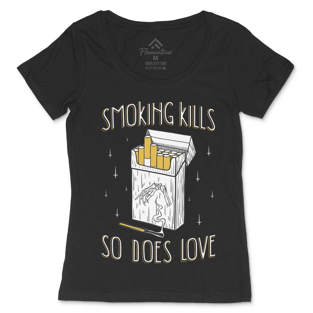Smoking Kills Womens Scoop Neck T-Shirt Quotes D488
