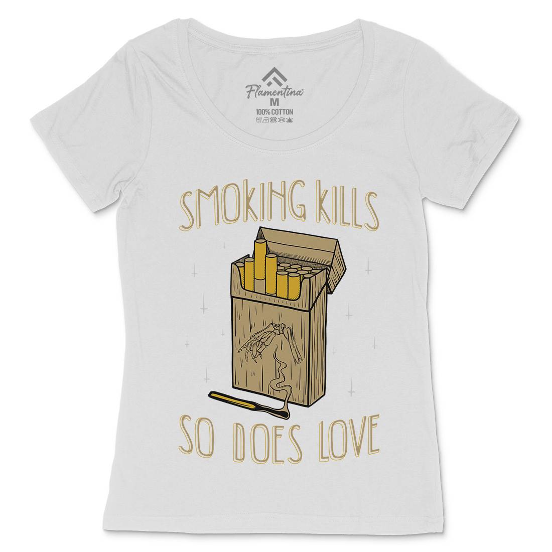 Smoking Kills Womens Scoop Neck T-Shirt Quotes D488