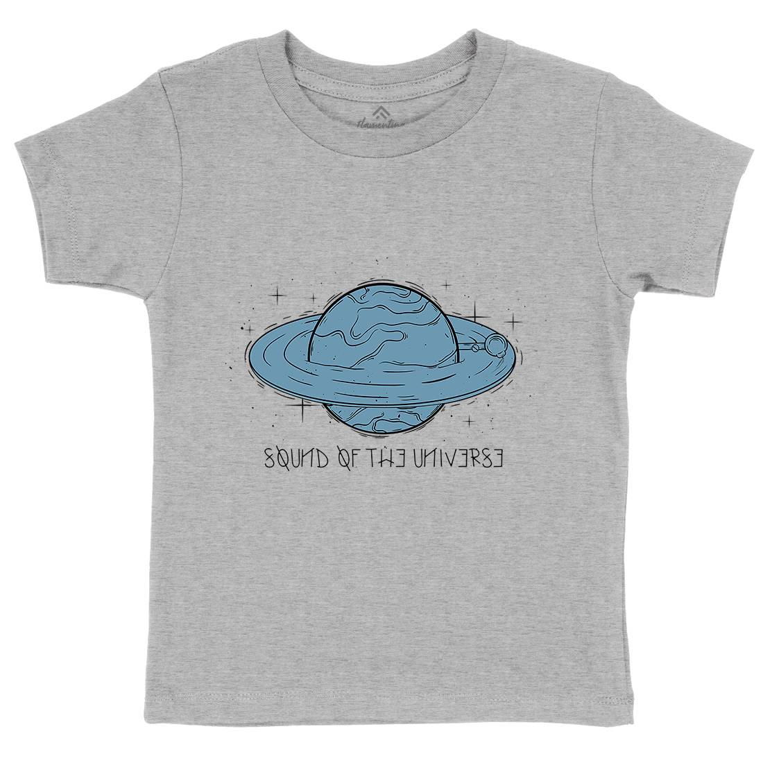 Sound Of The Universe Kids Crew Neck T-Shirt Space D489