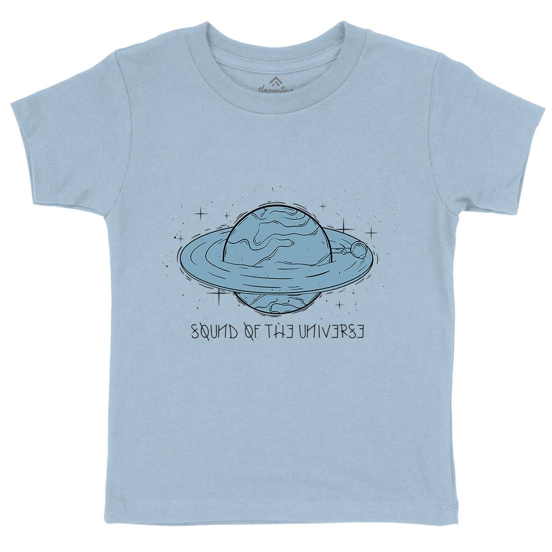 Sound Of The Universe Kids Organic Crew Neck T-Shirt Space D489