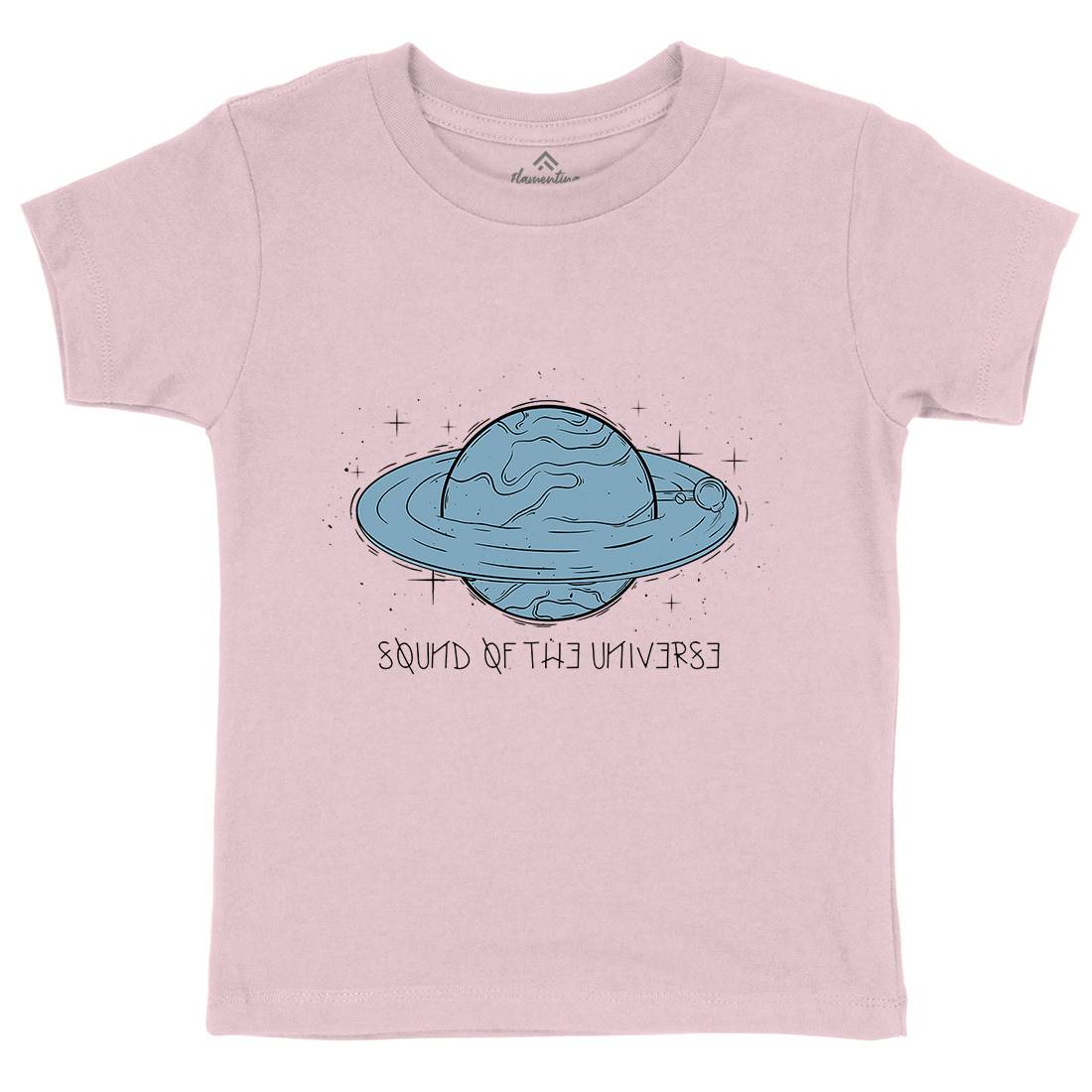 Sound Of The Universe Kids Crew Neck T-Shirt Space D489