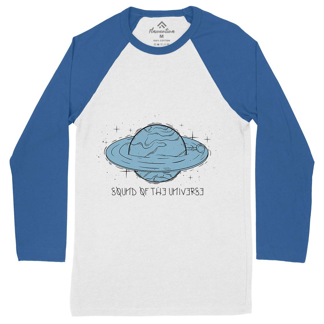 Sound Of The Universe Mens Long Sleeve Baseball T-Shirt Space D489