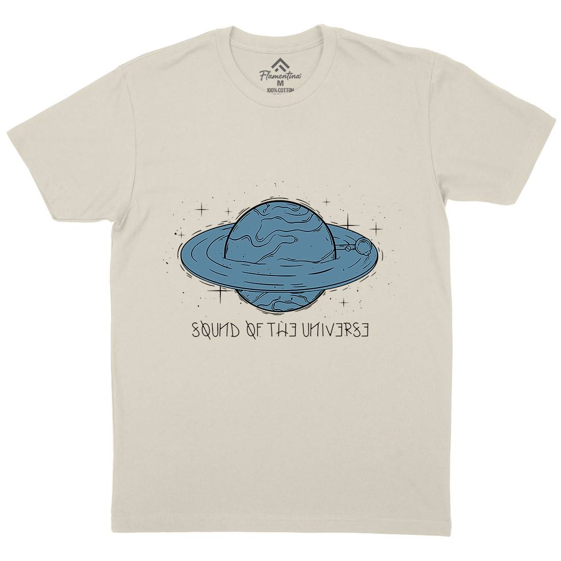 Sound Of The Universe Mens Organic Crew Neck T-Shirt Space D489