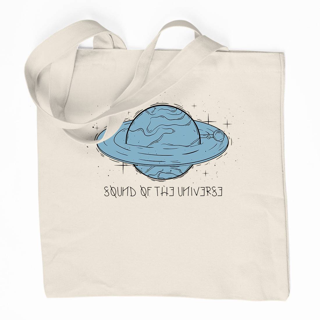 Sound Of The Universe Organic Premium Cotton Tote Bag Space D489