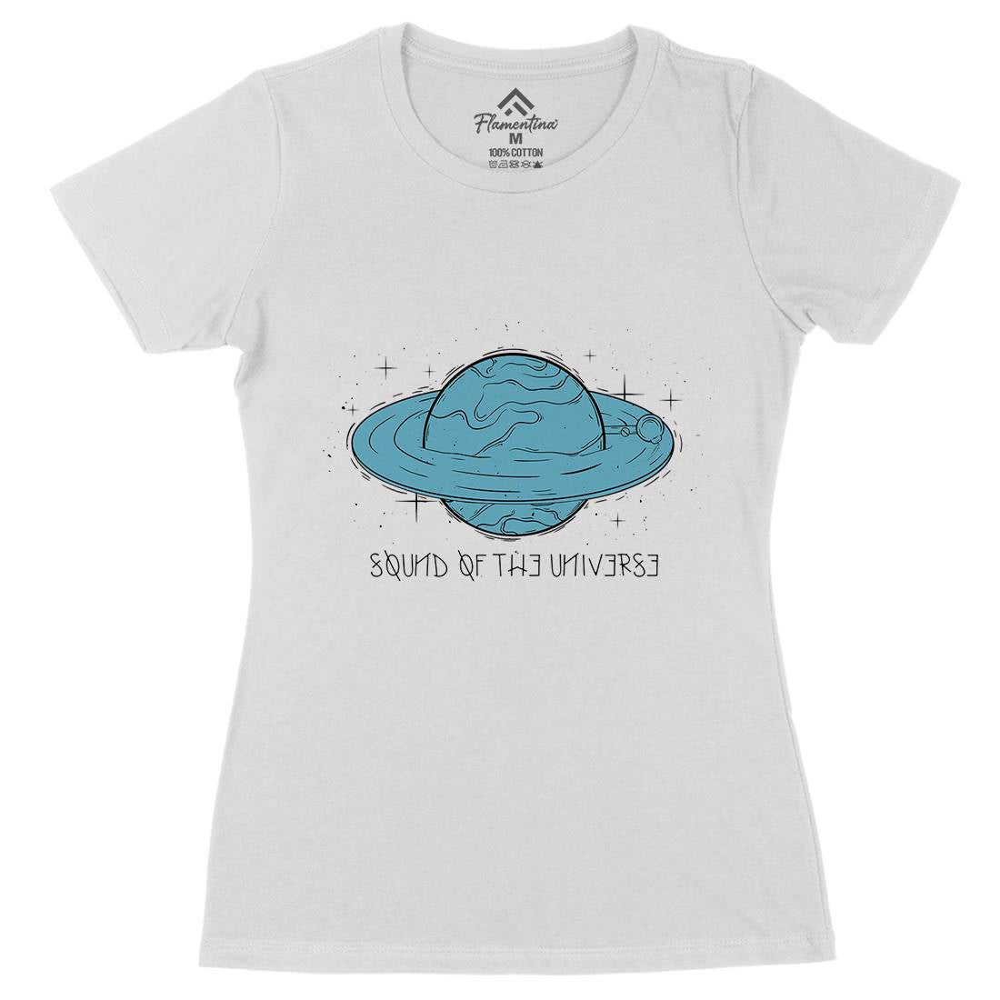 Sound Of The Universe Womens Organic Crew Neck T-Shirt Space D489
