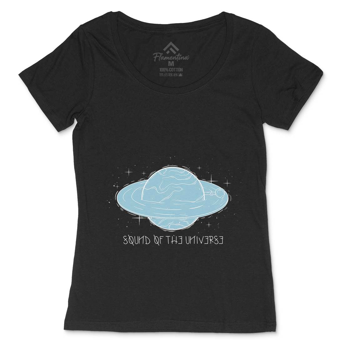 Sound Of The Universe Womens Scoop Neck T-Shirt Space D489