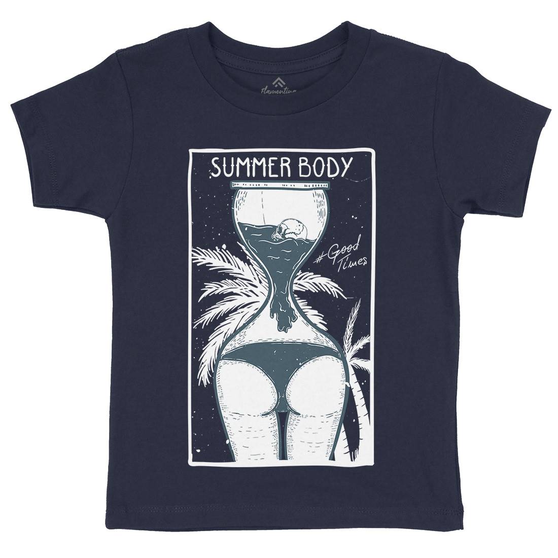Summer Body Kids Organic Crew Neck T-Shirt Holiday D490
