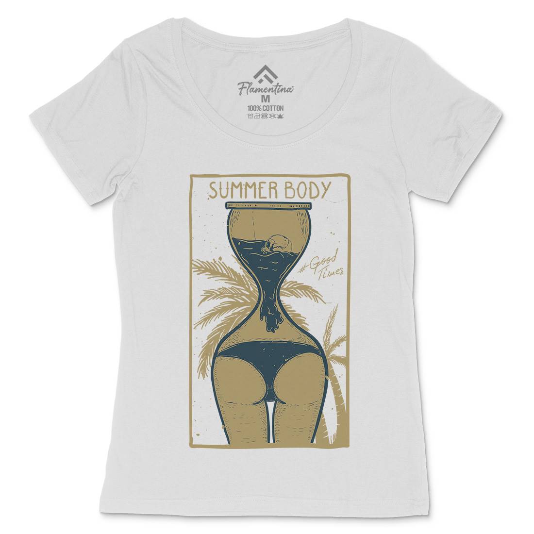 Summer Body Womens Scoop Neck T-Shirt Holiday D490