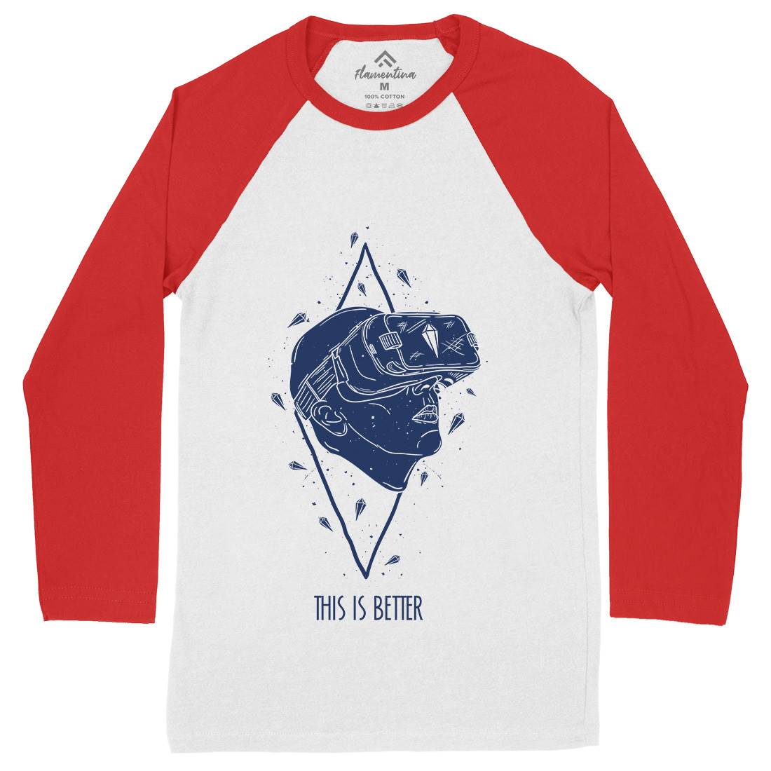 This Is Better Mens Long Sleeve Baseball T-Shirt Geek D491