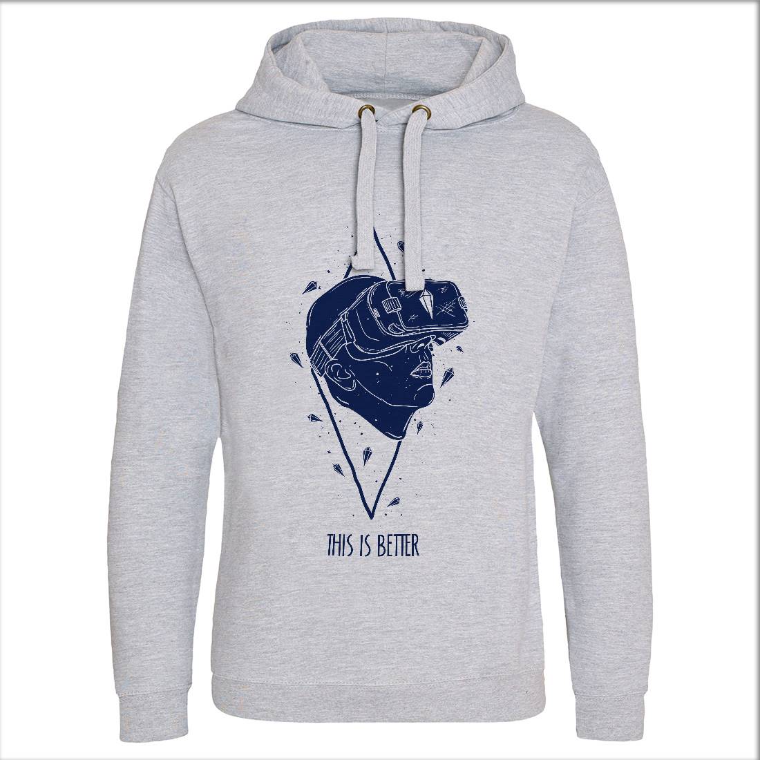 This Is Better Mens Hoodie Without Pocket Geek D491