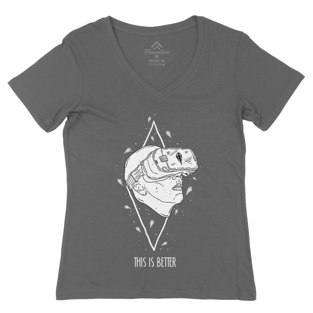 This Is Better Womens Organic V-Neck T-Shirt Geek D491