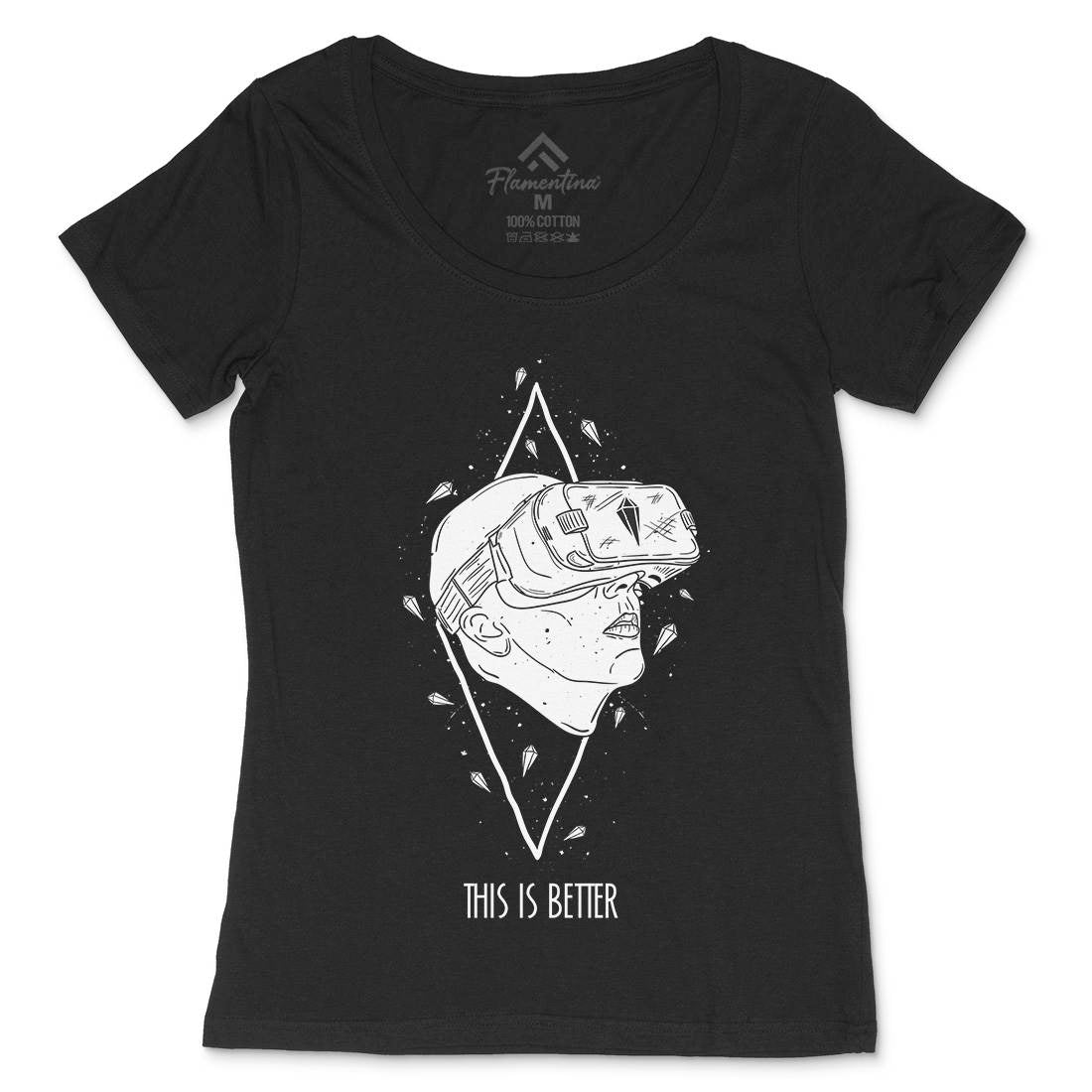 This Is Better Womens Scoop Neck T-Shirt Geek D491