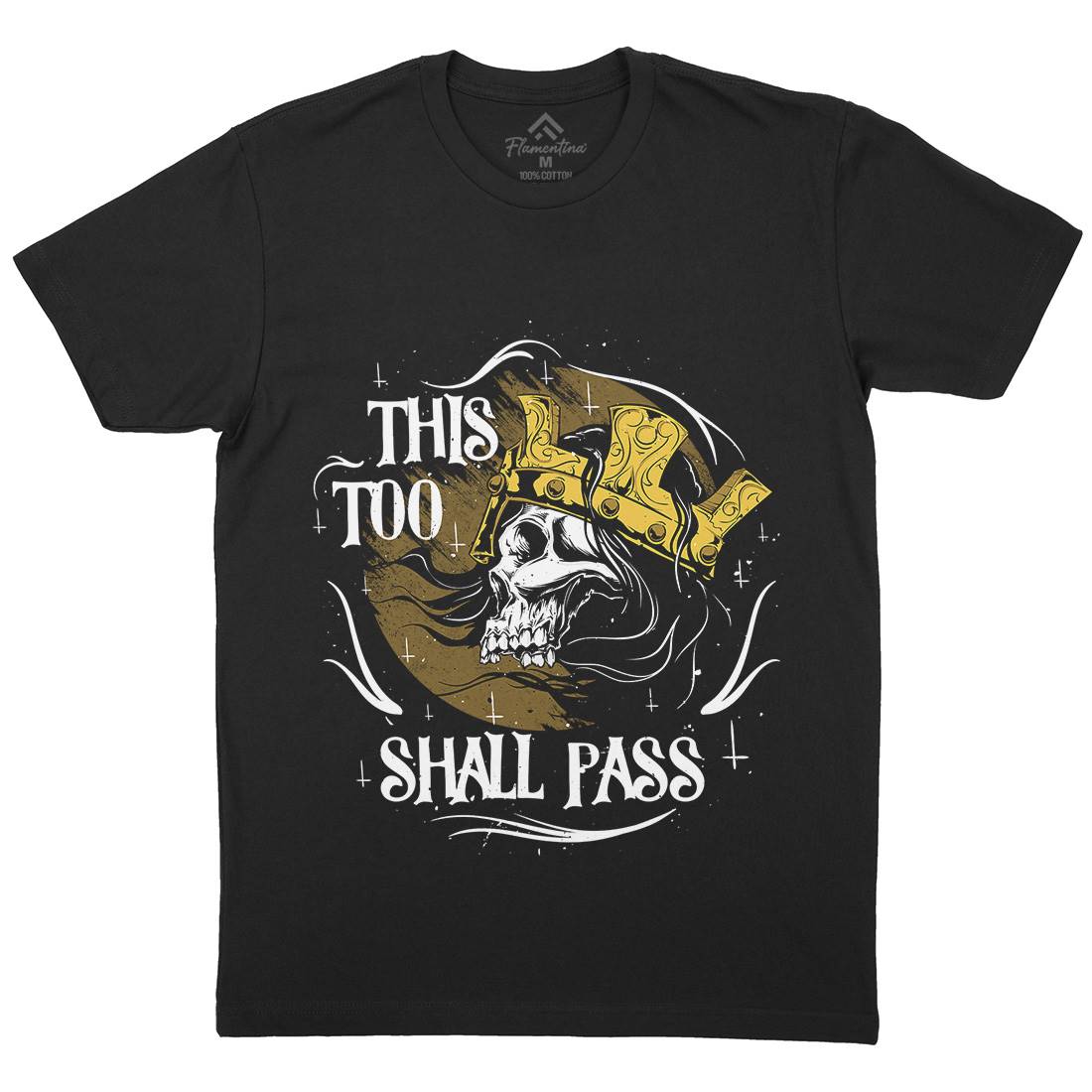 This Too Shall Pass Mens Crew Neck T-Shirt Horror D492