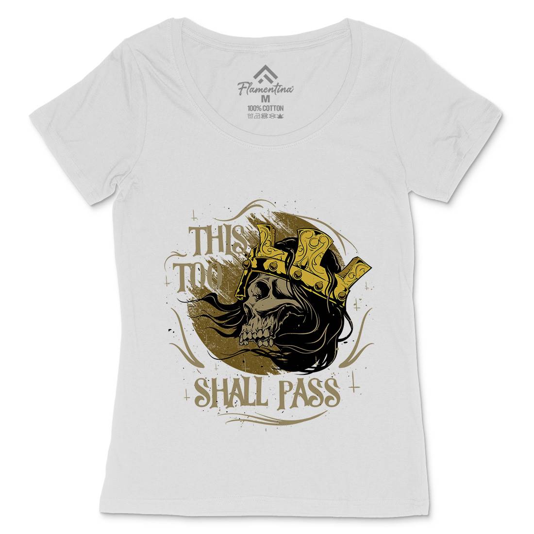 This Too Shall Pass Womens Scoop Neck T-Shirt Horror D492