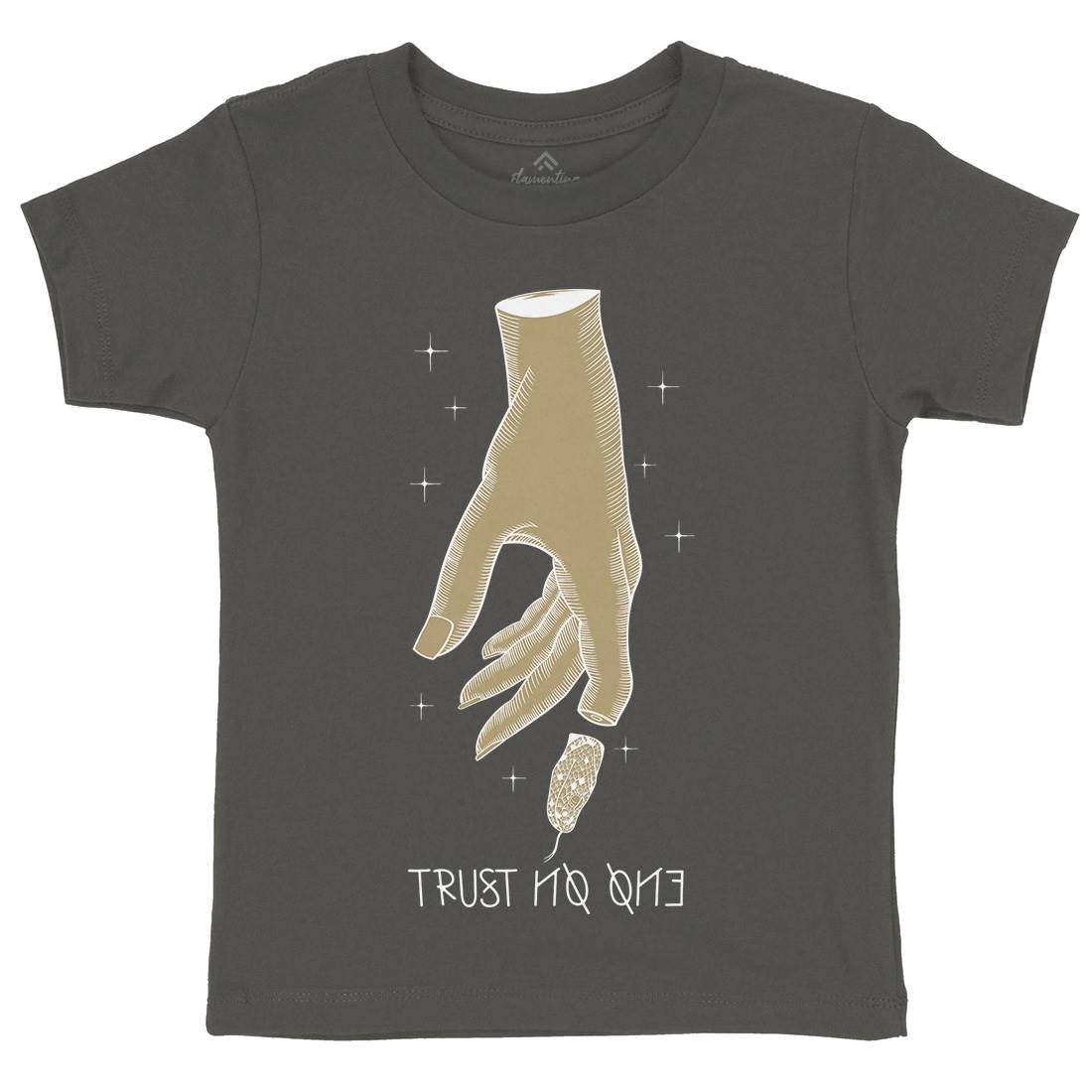 Trust No One Kids Organic Crew Neck T-Shirt Quotes D493
