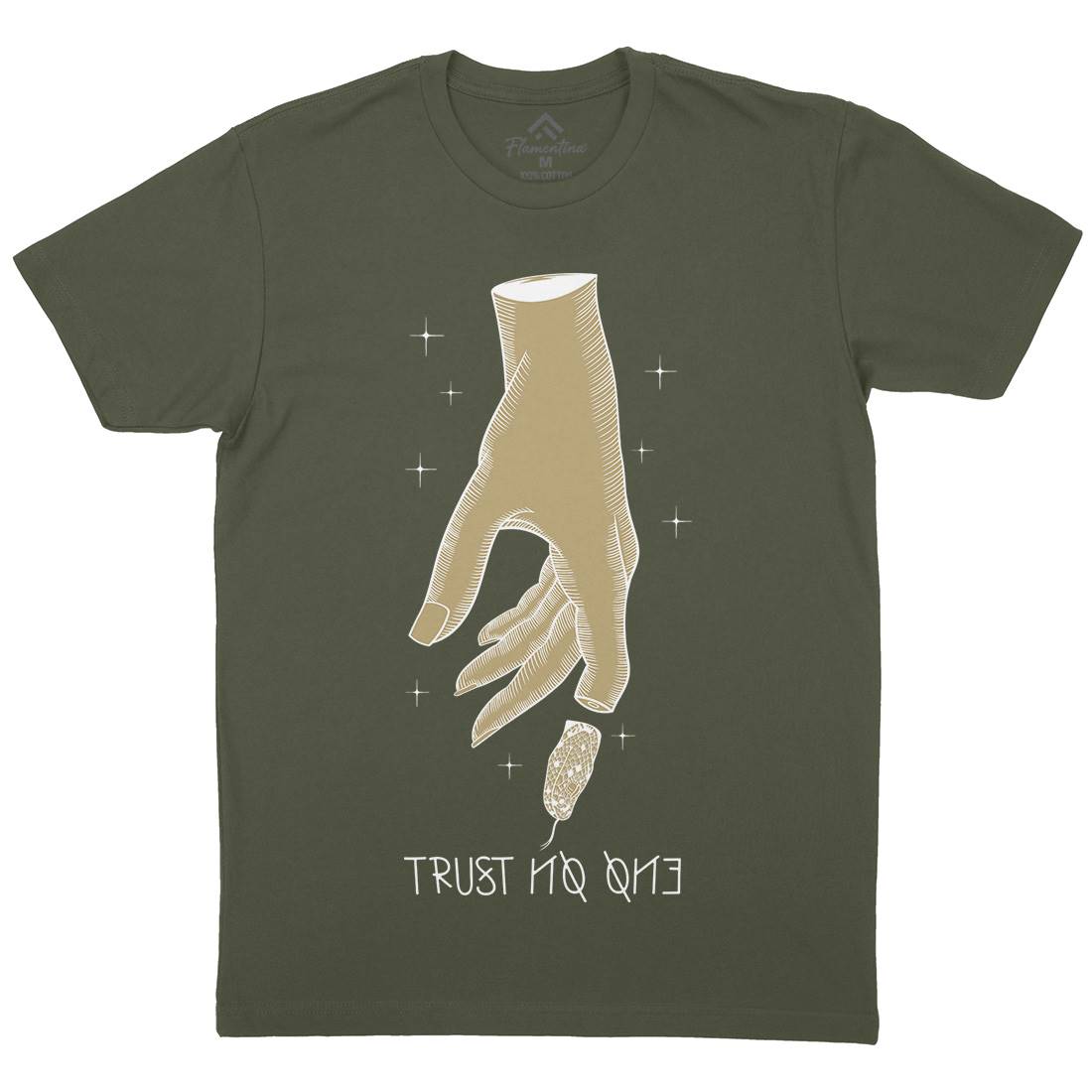 Trust No One Mens Crew Neck T-Shirt Quotes D493