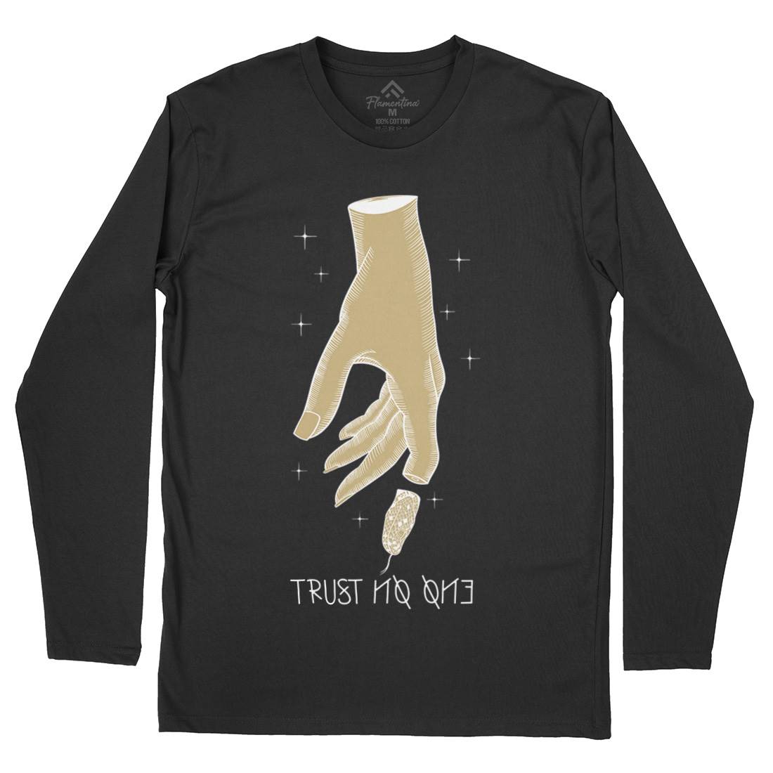 Trust No One Mens Long Sleeve T-Shirt Quotes D493