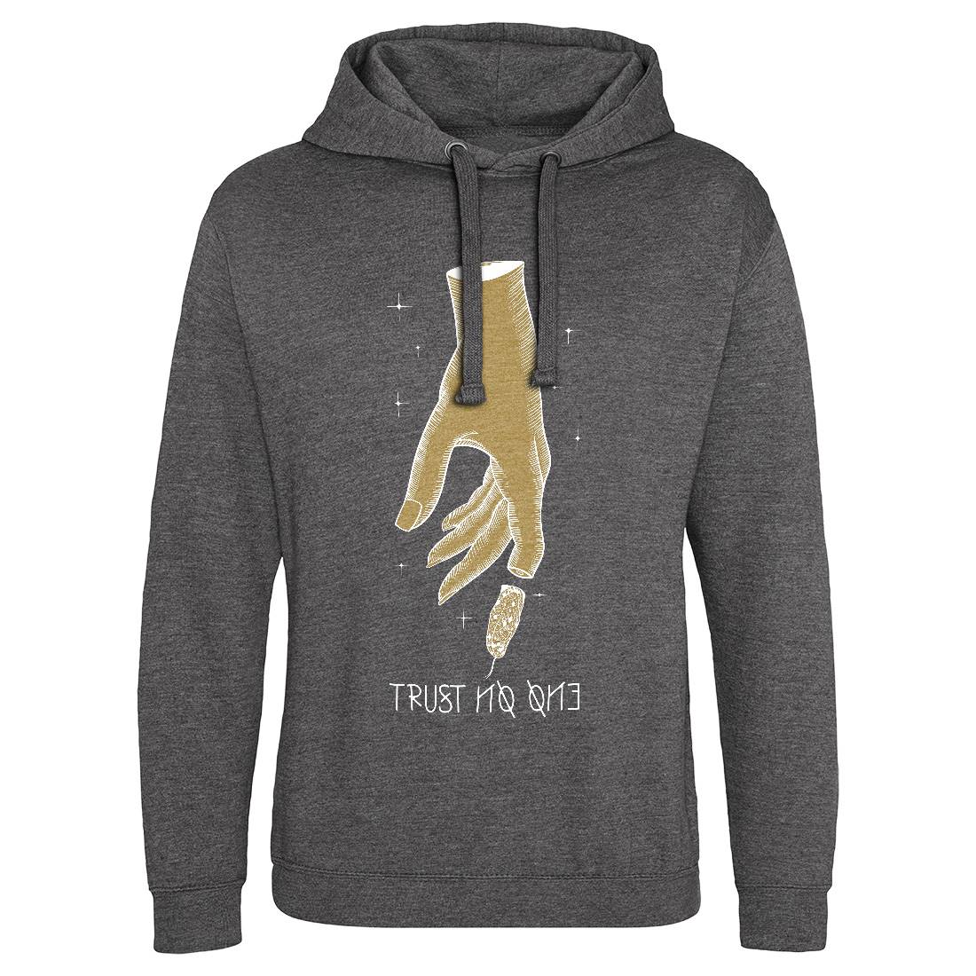 Trust No One Mens Hoodie Without Pocket Quotes D493