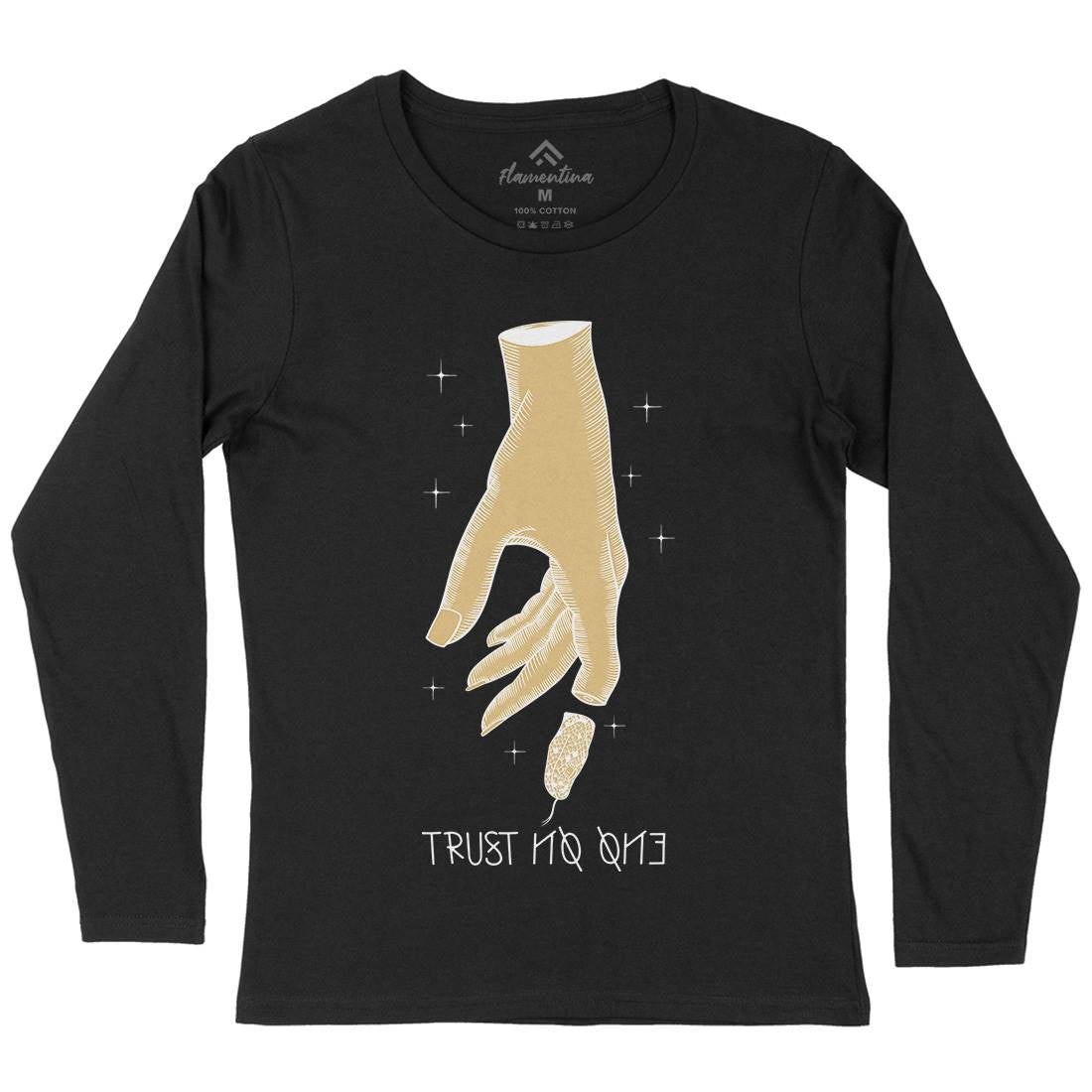 Trust No One Womens Long Sleeve T-Shirt Quotes D493