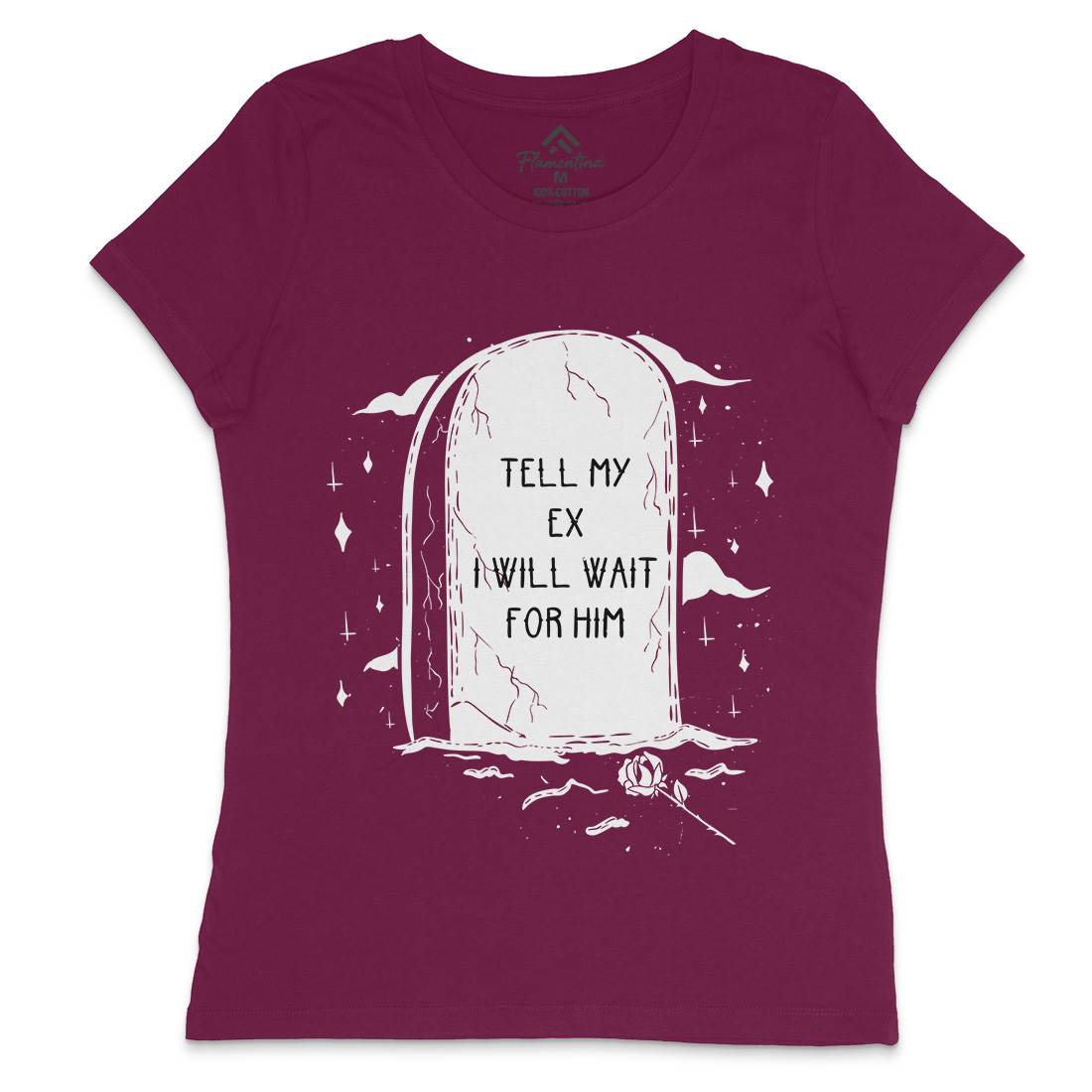 Waiting For My Ex Womens Crew Neck T-Shirt Funny D494