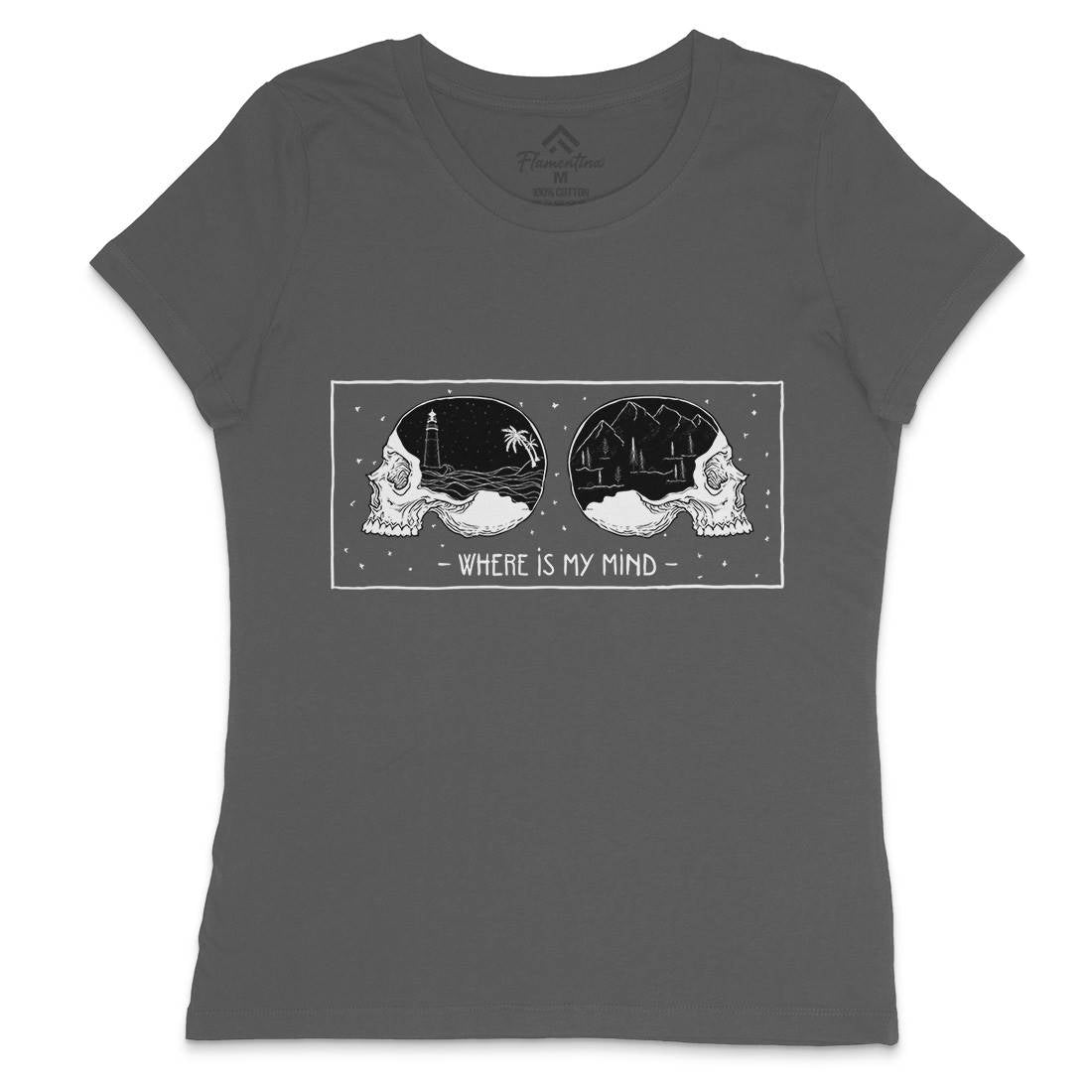 Where Is My Mind Womens Crew Neck T-Shirt Quotes D497
