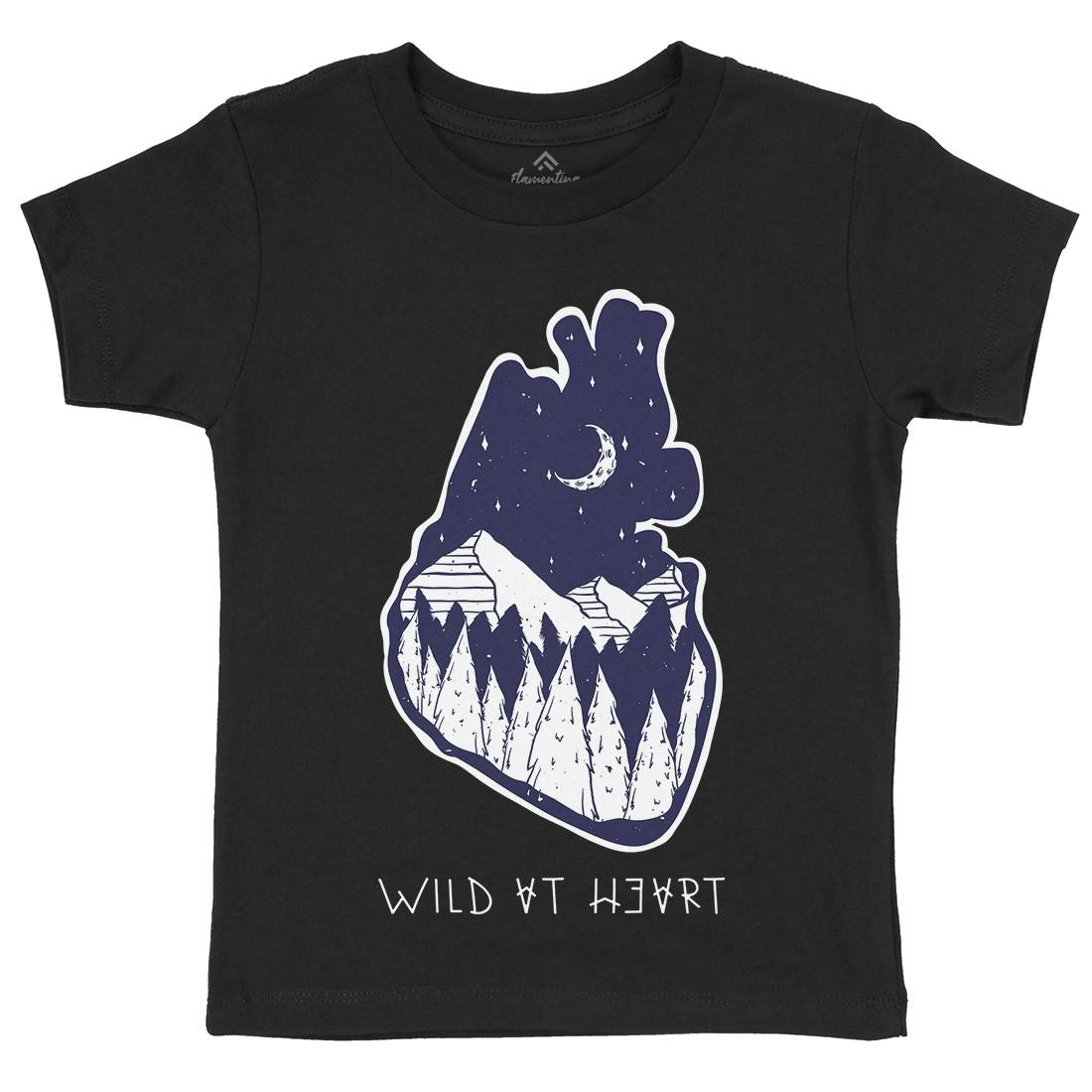 Wild At Heart Kids Crew Neck T-Shirt Nature D498