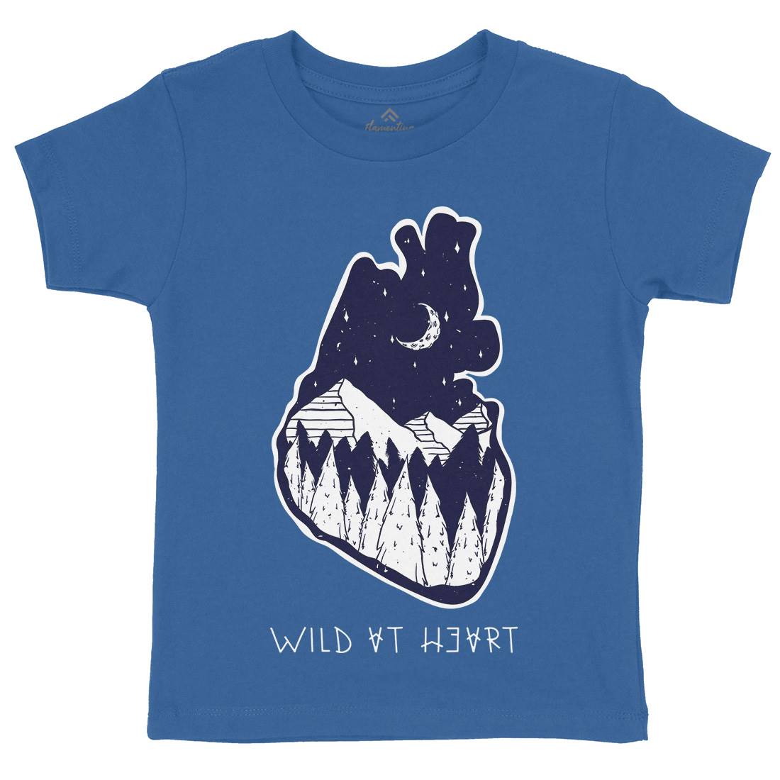 Wild At Heart Kids Organic Crew Neck T-Shirt Nature D498