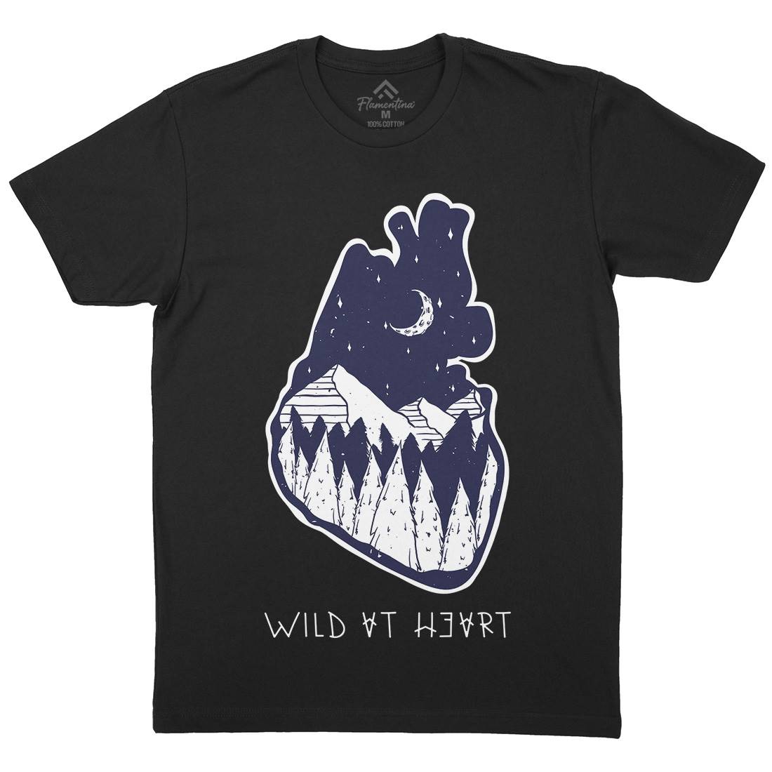 Wild At Heart Mens Crew Neck T-Shirt Nature D498