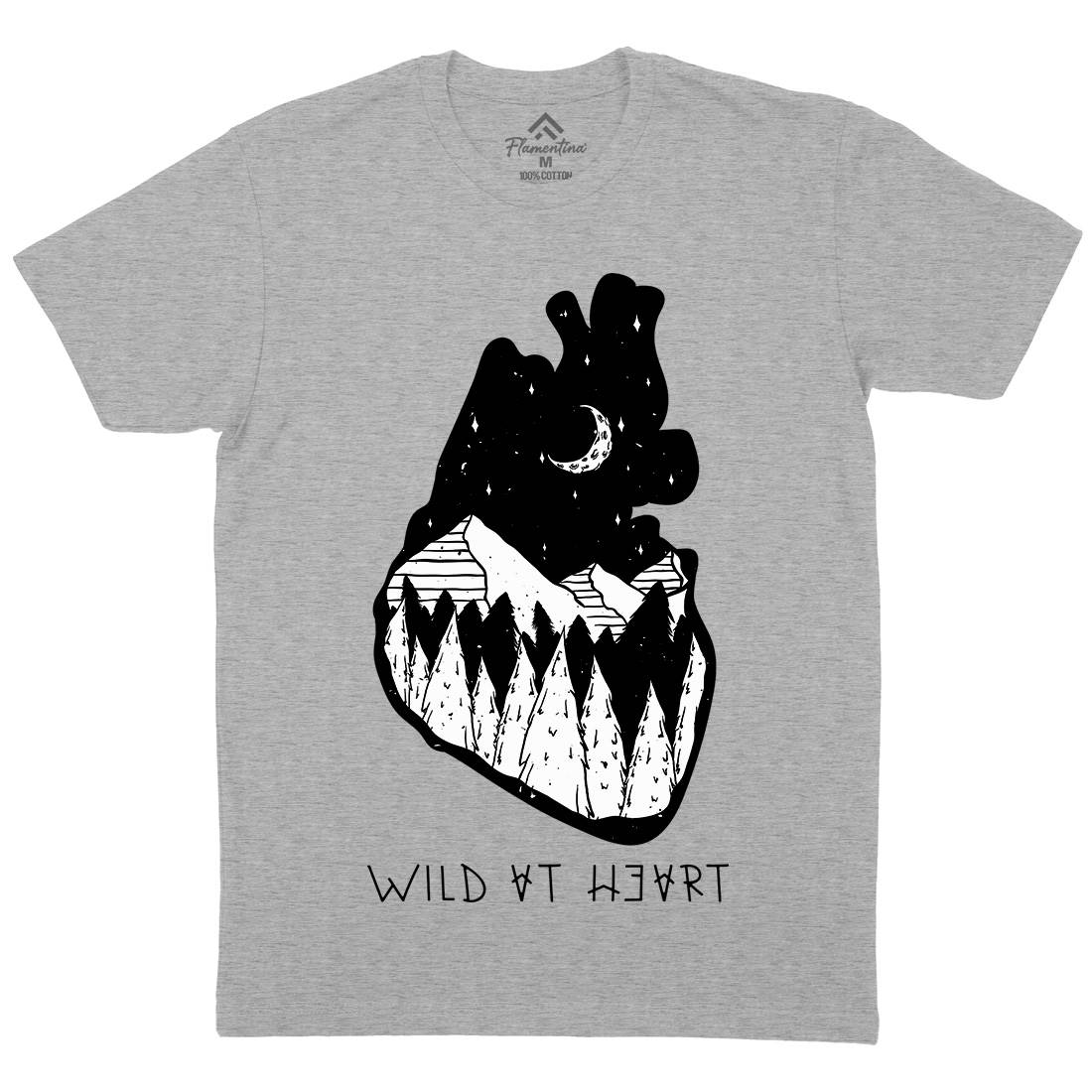 Wild At Heart Mens Crew Neck T-Shirt Nature D498