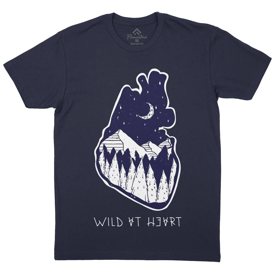 Wild At Heart Mens Crew Neck T-Shirt Nature D498