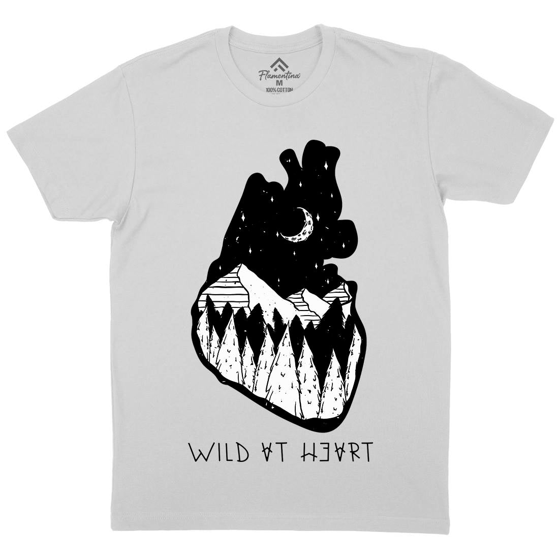 Wild At Heart Mens Crew Neck T-Shirt Nature D498