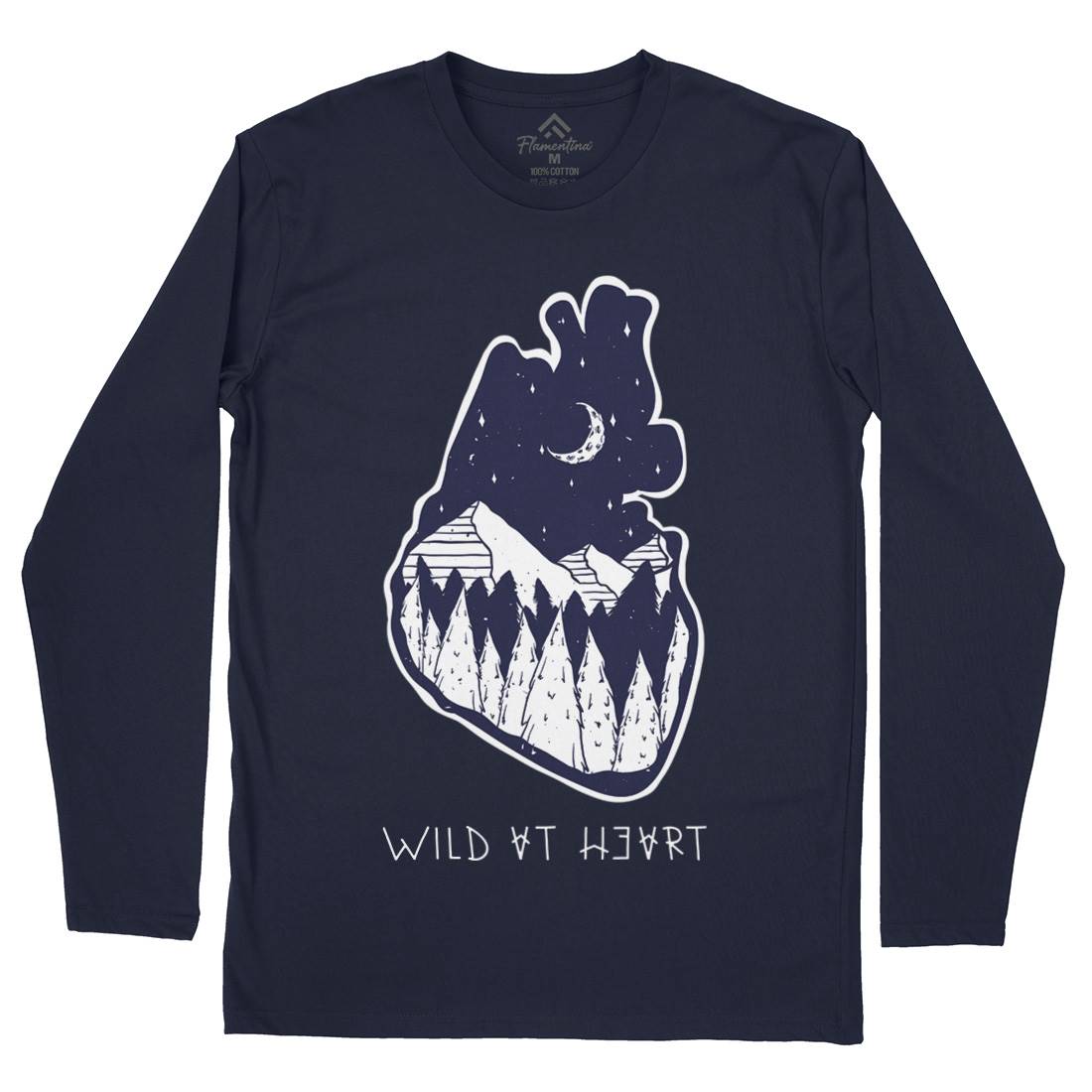 Wild At Heart Mens Long Sleeve T-Shirt Nature D498