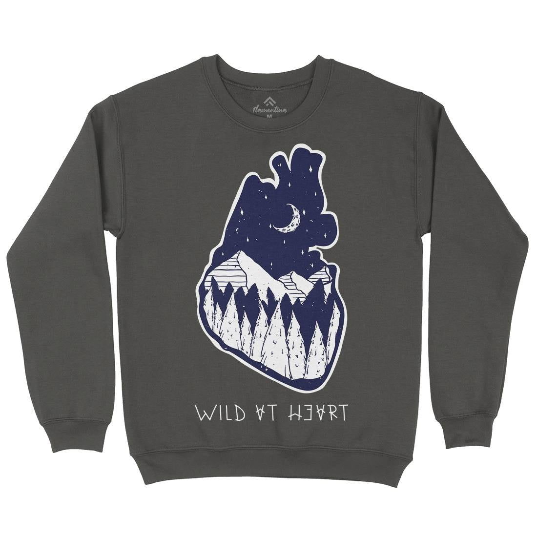 Wild At Heart Mens Crew Neck Sweatshirt Nature D498