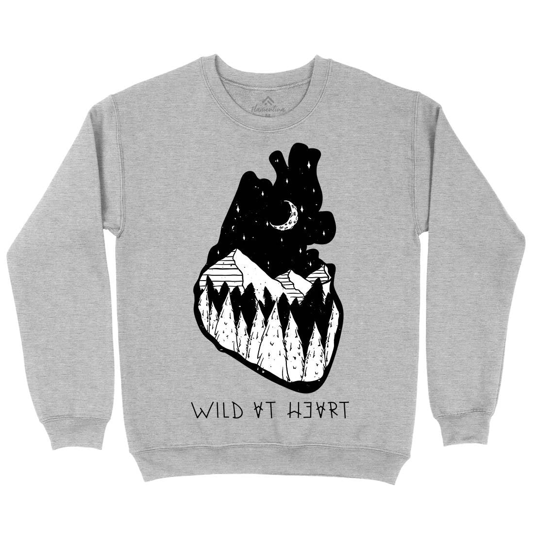 Wild At Heart Mens Crew Neck Sweatshirt Nature D498