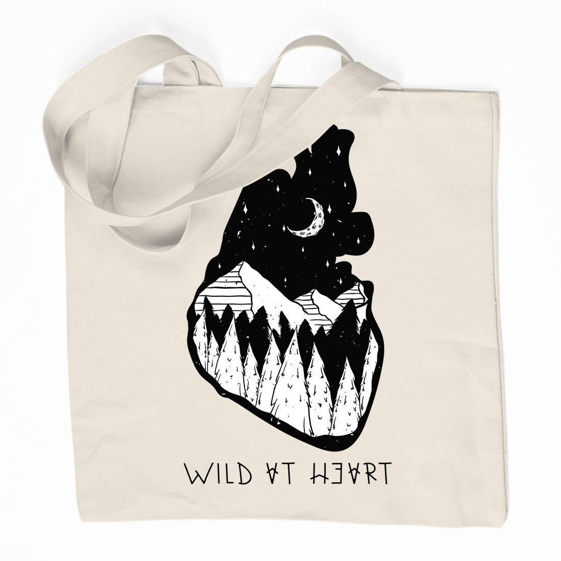 Wild At Heart Organic Premium Cotton Tote Bag Nature D498