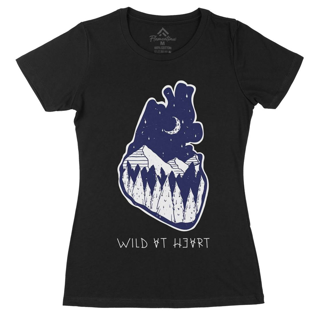 Wild At Heart Womens Organic Crew Neck T-Shirt Nature D498