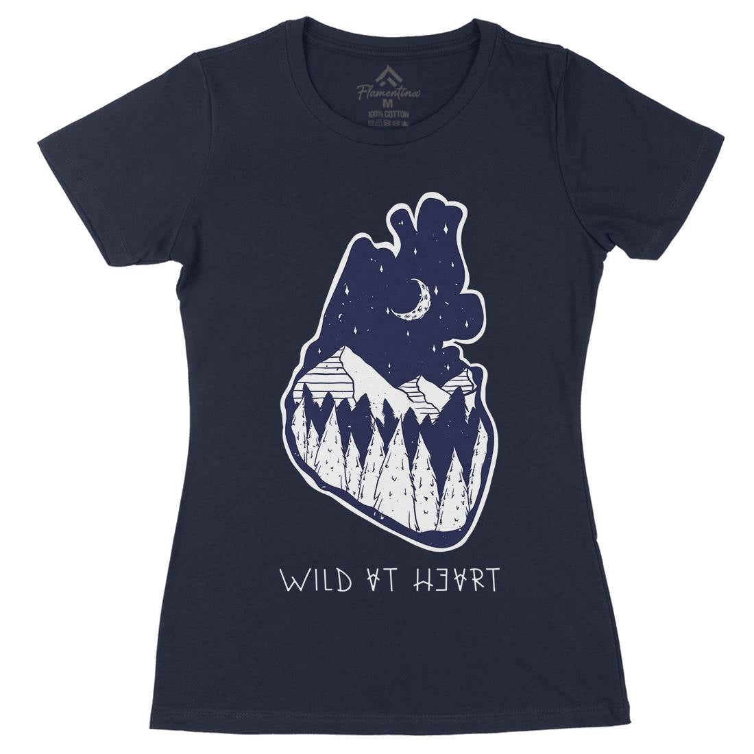 Wild At Heart Womens Organic Crew Neck T-Shirt Nature D498